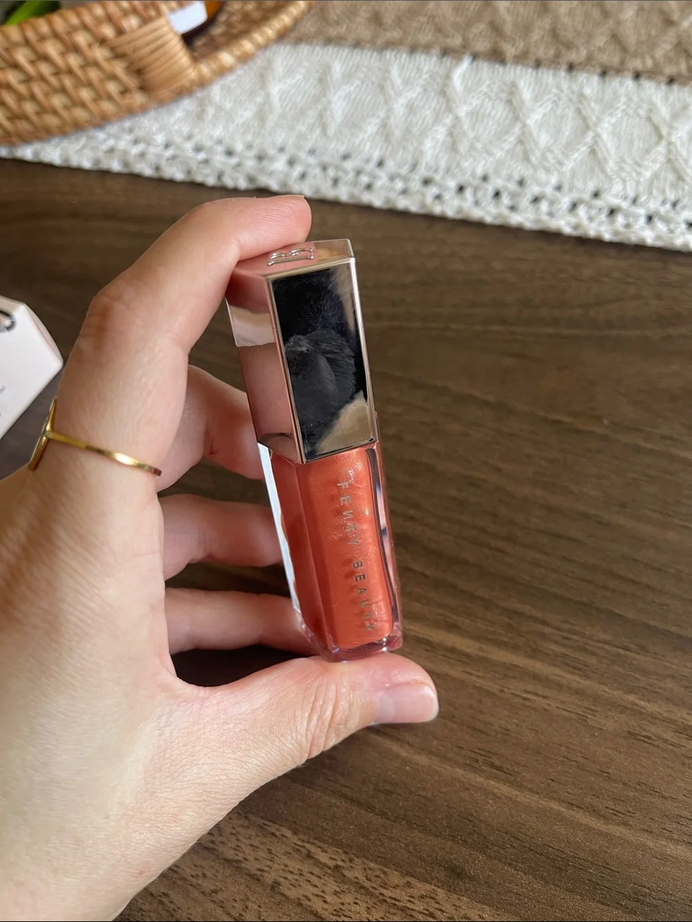 Fenty Beauty Lip Gloss in Shimmery Copper-Peach